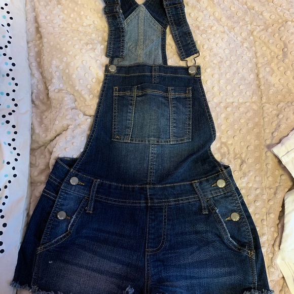 Denim Overall Shorts - Picture 3 of 6
